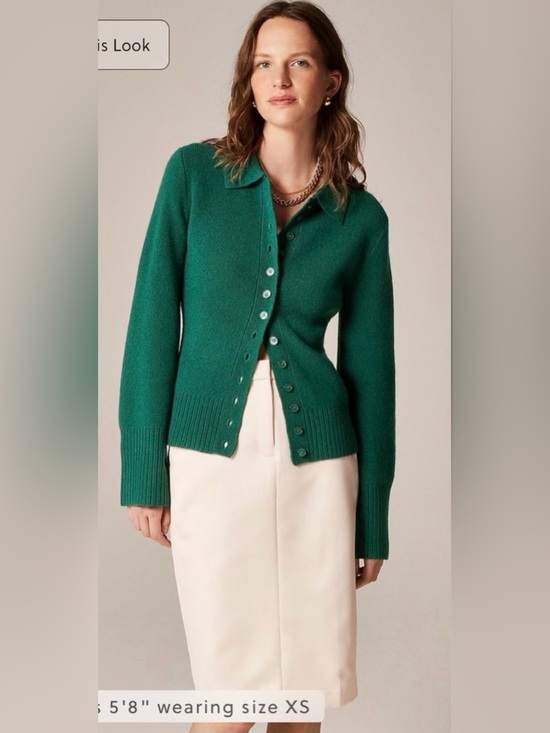 J. Crew Sweaters - J.Crew Milano-stitch cinched-waist cardigan midnight foliage